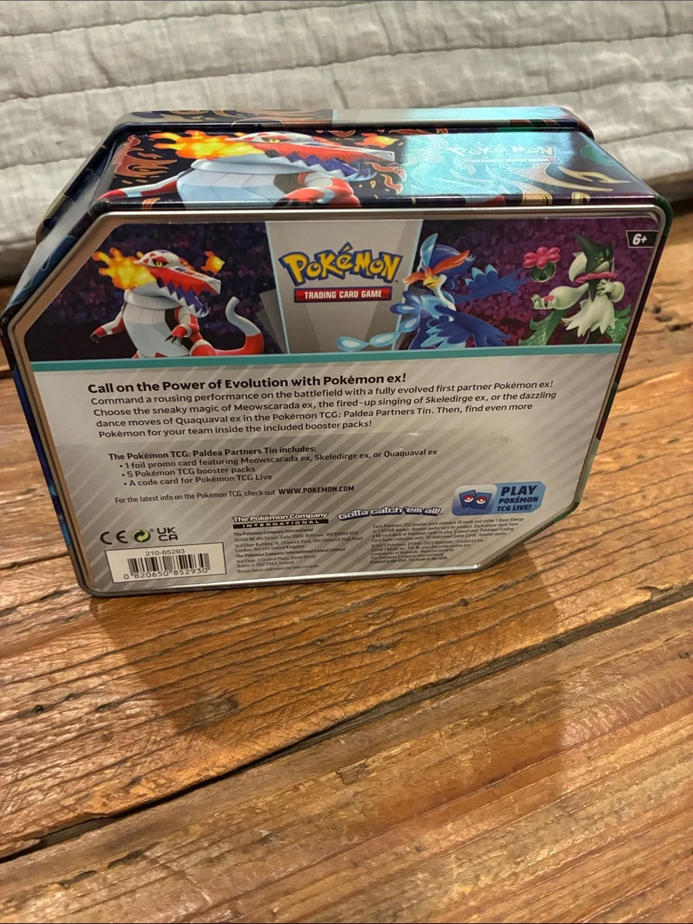 Pokémon Paldea Partners Tin - Skeledirge - empty